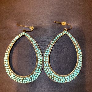 NWOT Kenneth Jay Lane Turquoise Tear Drop Earrings.